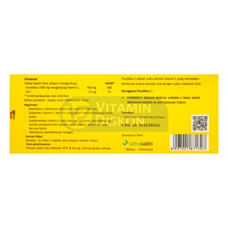 MYWELL VITAMIN C+Zn PUREWAY 500MG 1 STRIP ISI 5 KAPLET