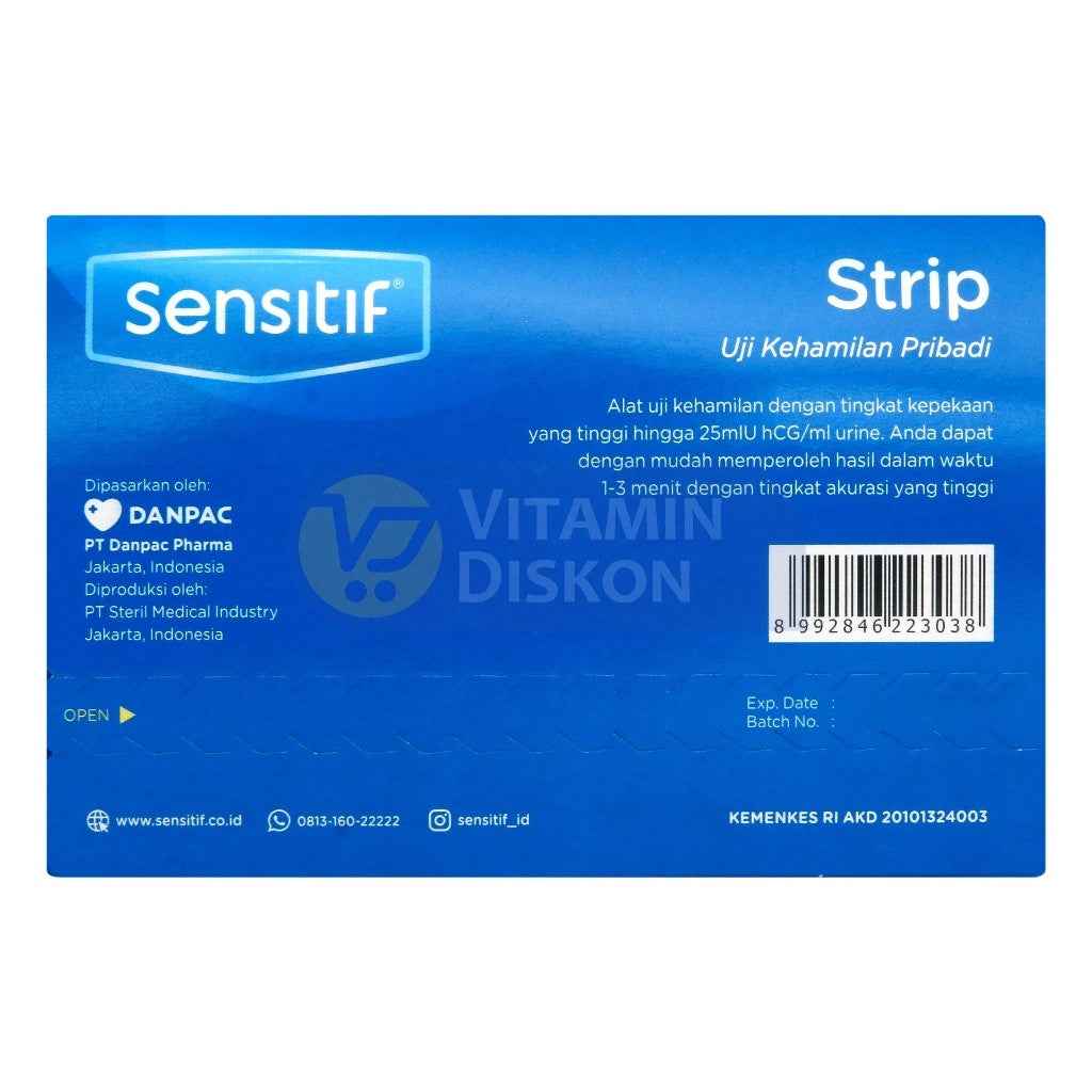 SENSITIF STRIP - ALAT TEST KEHAMILAN 1 STRIP