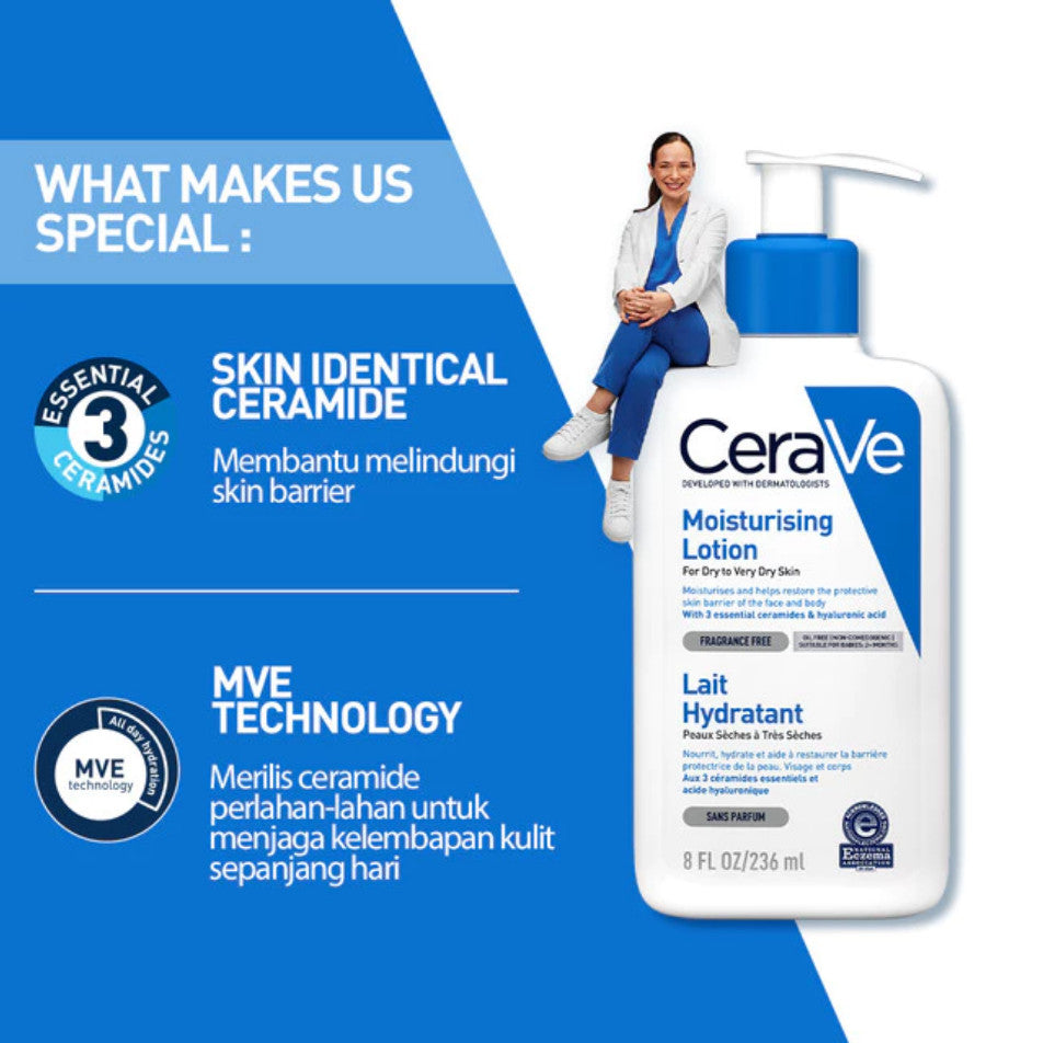CERAVE MOISTURISING LOTION FOR DRY TO VERY DRY SKIN - 236ML