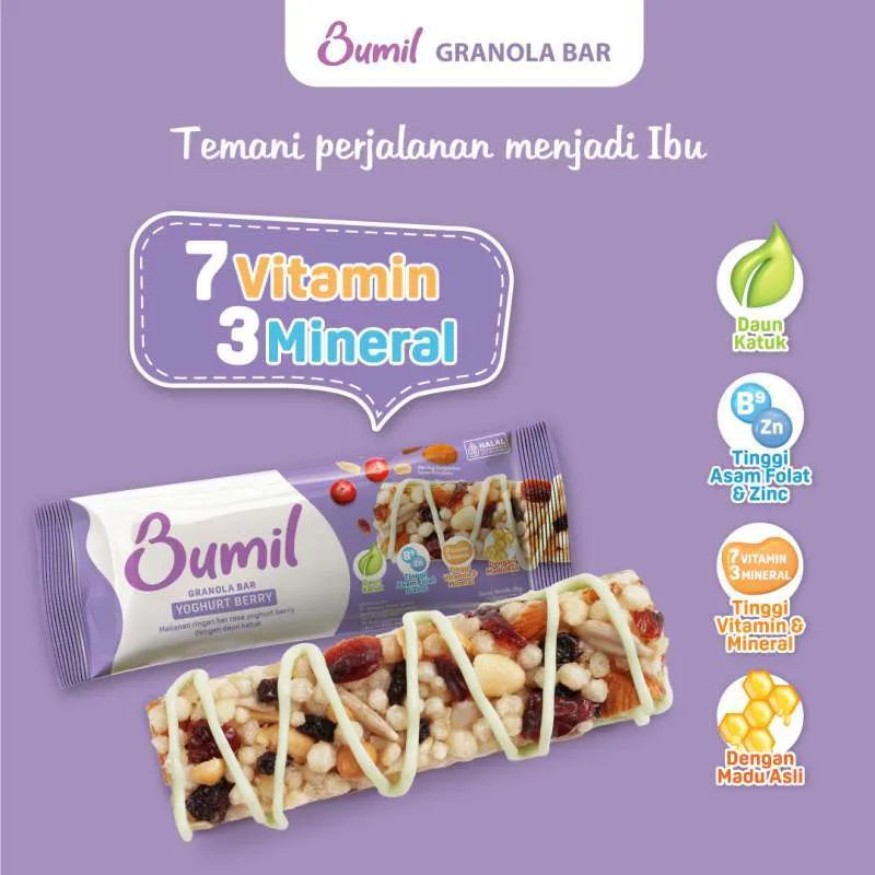 BUMIL GRANOLA SNACK BAR RASA YOGHURT BERRY - 26GR