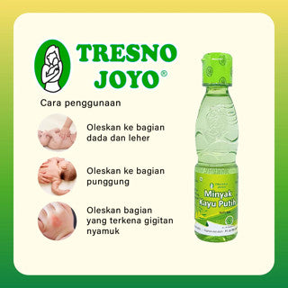 TRESNO JOYO MINYAK KAYU PUTIH 60ML | Minyak Kayu Putih Pereda Perut Kembung, Masuk Angin Dan Penghangat Tubuh