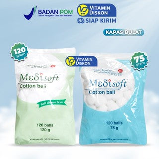 MEDISOFT COTTON BALL 120 BALLS - 120 GR