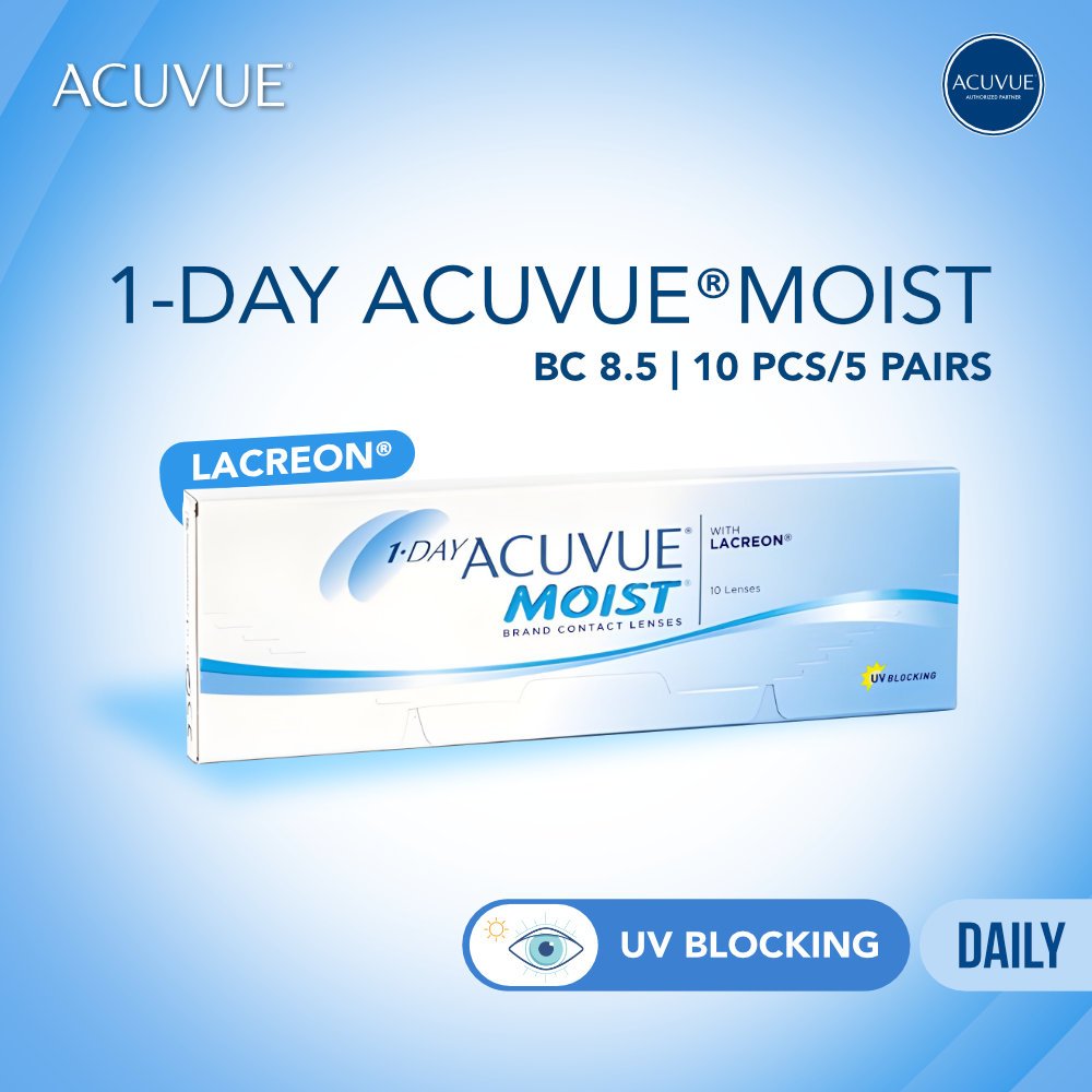 ACUVUE 1 DAY MOIST5 PAIRS/10 PCS (-) 2