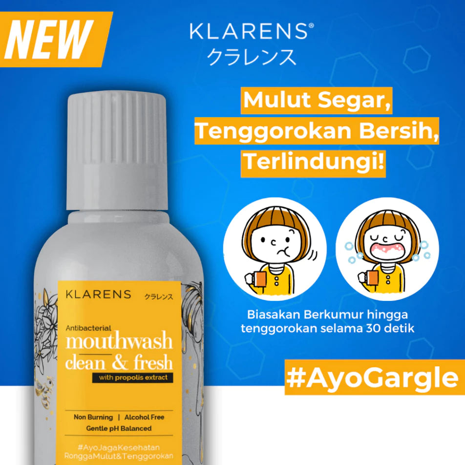 KLARENS ANTIBACTERIAL MOUTHWASH CLEAN AND FRESH - 320ML