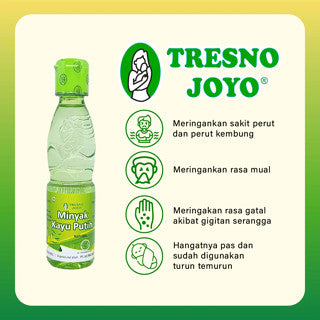 TRESNO JOYO MINYAK KAYU PUTIH 60ML | Minyak Kayu Putih Pereda Perut Kembung, Masuk Angin Dan Penghangat Tubuh