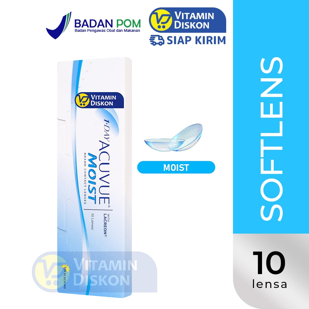 ACUVUE 1 DAY MOIST5 PAIRS/10 PCS (-) 2
