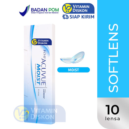 ACUVUE 1 DAY MOIST5 PAIRS/10 PCS (-) 2