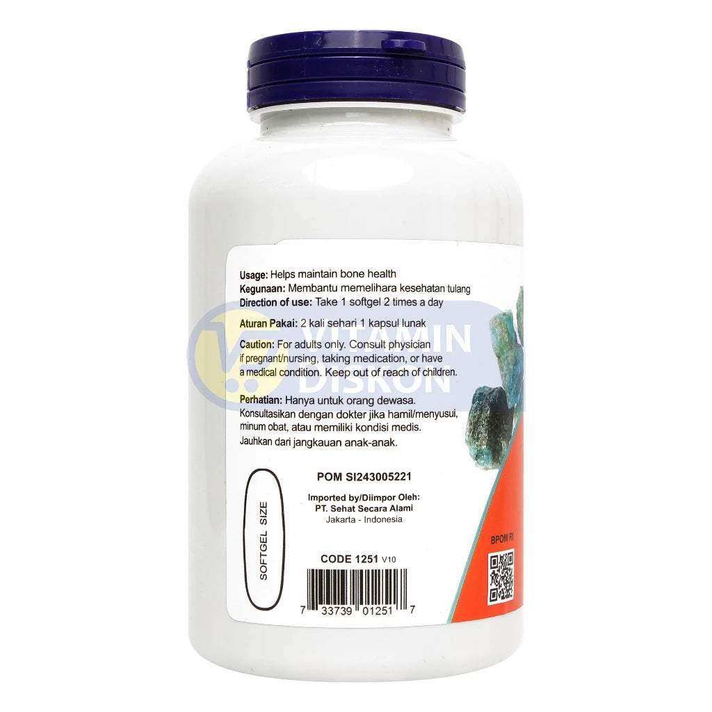 NOW VITAMIN CALCIUM AND MAGNESIUM WITH VITAMN D-3 AND ZINC - 120 KAPSUL