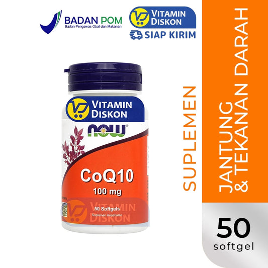 NOW VITAMIN COQ10 100 MG - 50 SOFTGELS