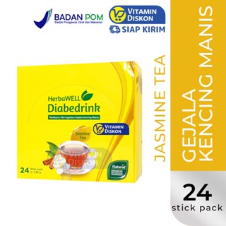 HERBAWELL DIABEDRINK JASMINE TEA POWDER DRINK STICKPACK ISI 24 PCS