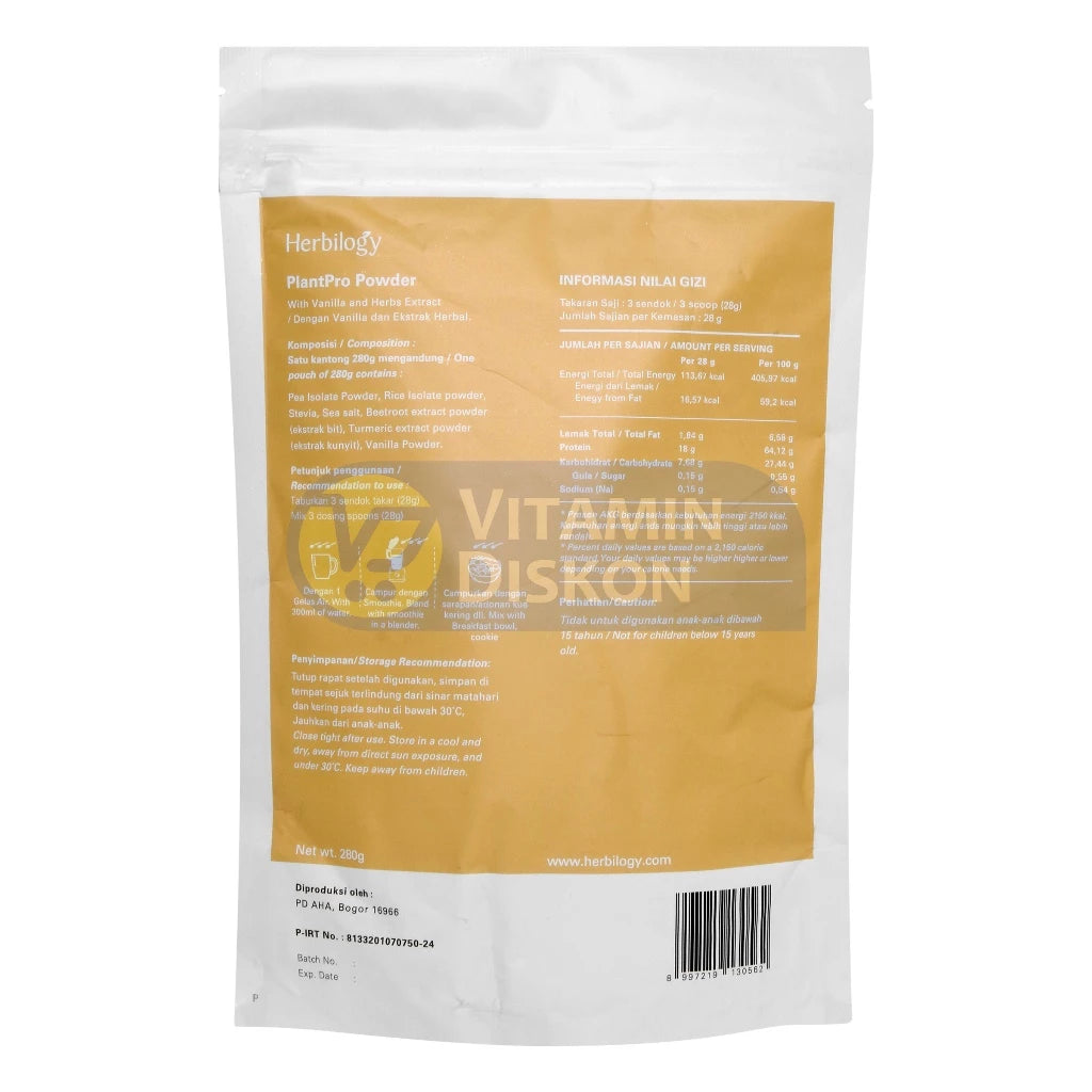 HERBILOGY PLANTPRO WITH VANILLA AND HERBS 280GR
