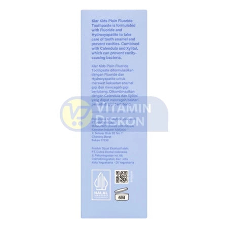 KLAR LITTLE TOOTHPASTE PLAIN - 50GR