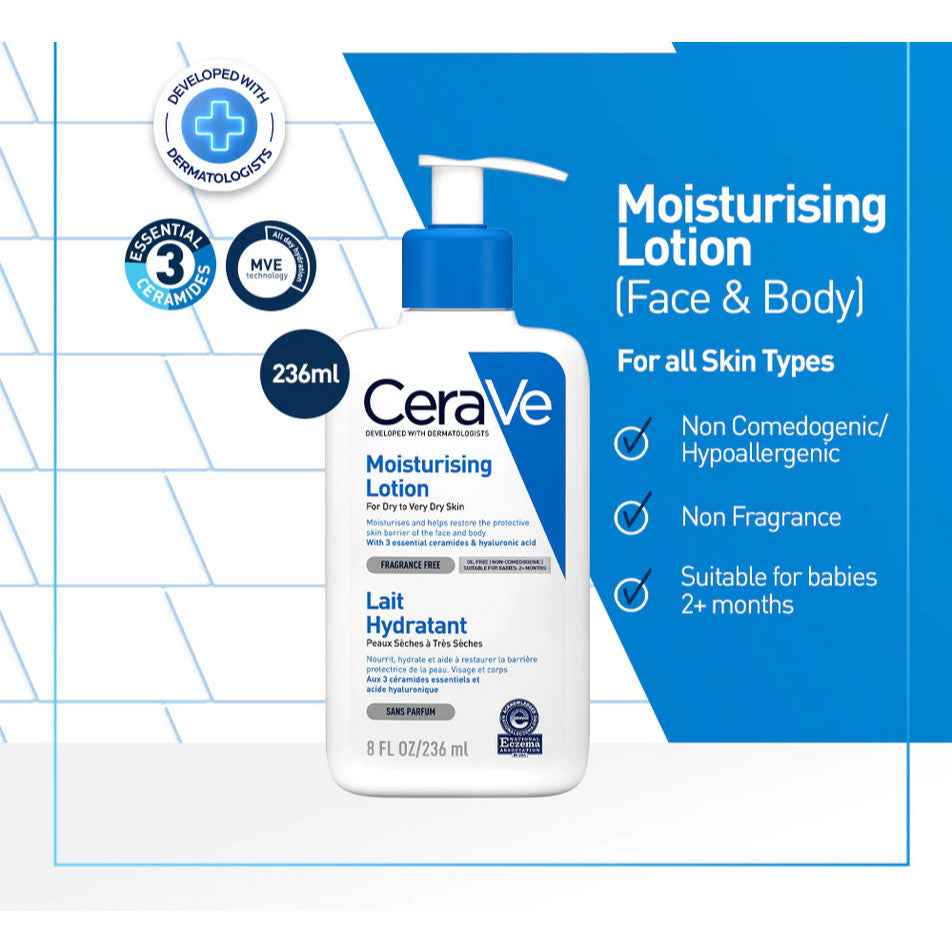 CERAVE MOISTURISING LOTION FOR DRY TO VERY DRY SKIN - 236ML