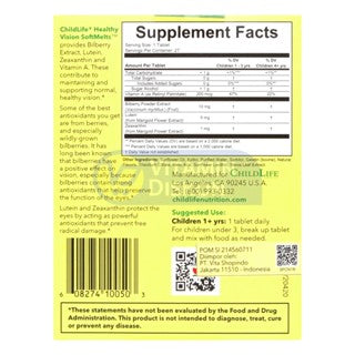 CHILDLIFE HEALTHY VISION SOFTMELT 27 GUMMIES