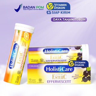 HOLISTICARE ESTER C EFFERVESCENT BLACKCURRANT - ISI 10 TABLET