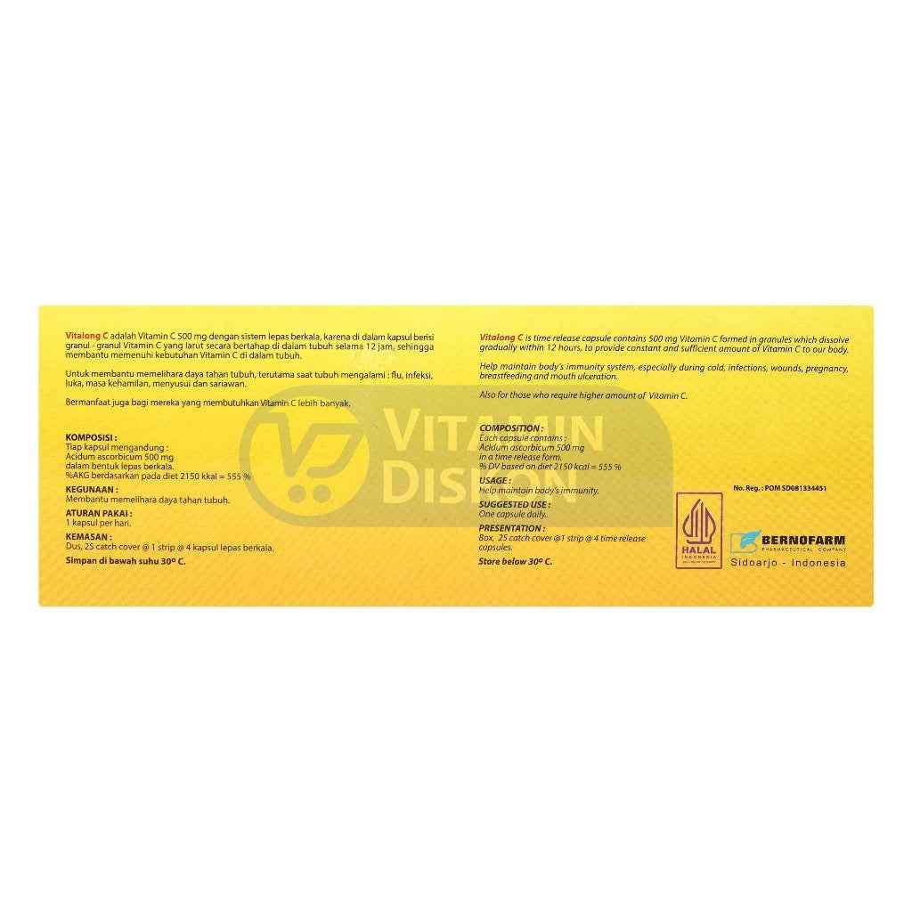 VITALONG C VITAMIN C 500 MG 1 BOX ISI 25 STRIP