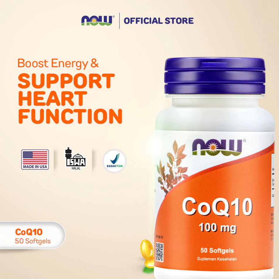 NOW VITAMIN COQ10 100 MG - 50 SOFTGELS