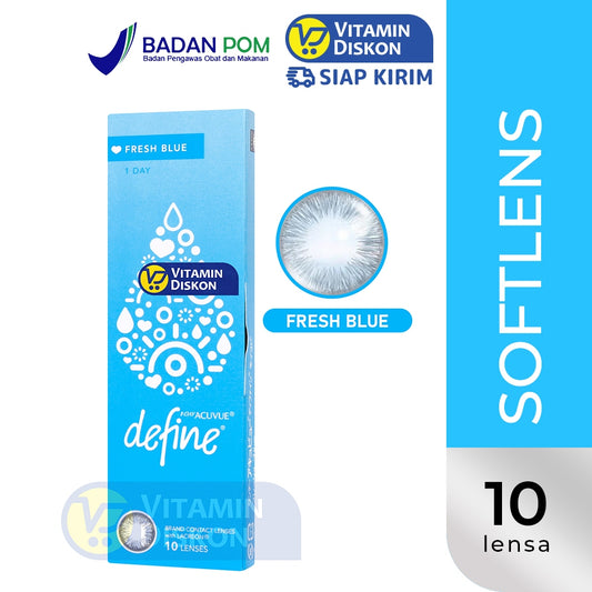 ACUVUE 1 DAY DEFINE FRESH BLUE WITH LACREON 5 PAIRS/10 PCS (-) 3.5