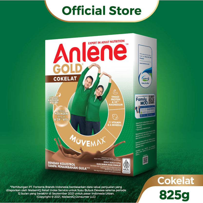 ANLENE GOLD COKELAT 825G