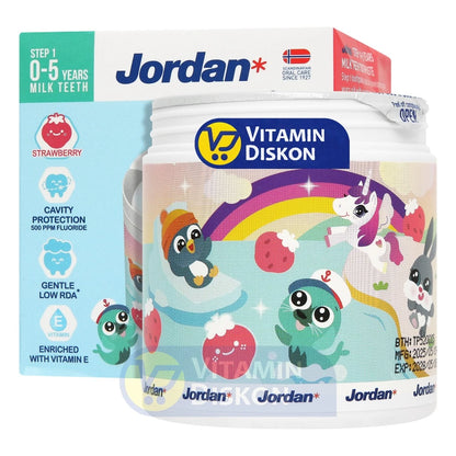 JORDAN KIDS TOOTHPASTE STEP 1 STRAWBERRY REFILL 188 GR
