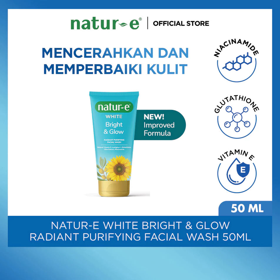 NATUR E WHITE BRIGHT AND GLOW RADIANT PURIFYING FACIAL WASH 50 ML