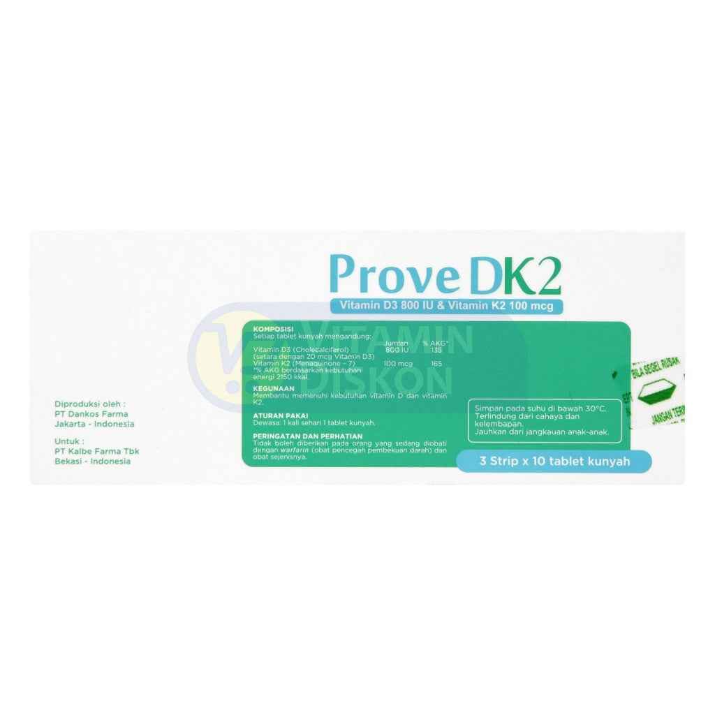 PROVE DK2 VITAMIN D3 800 IU & K2 100 MCG