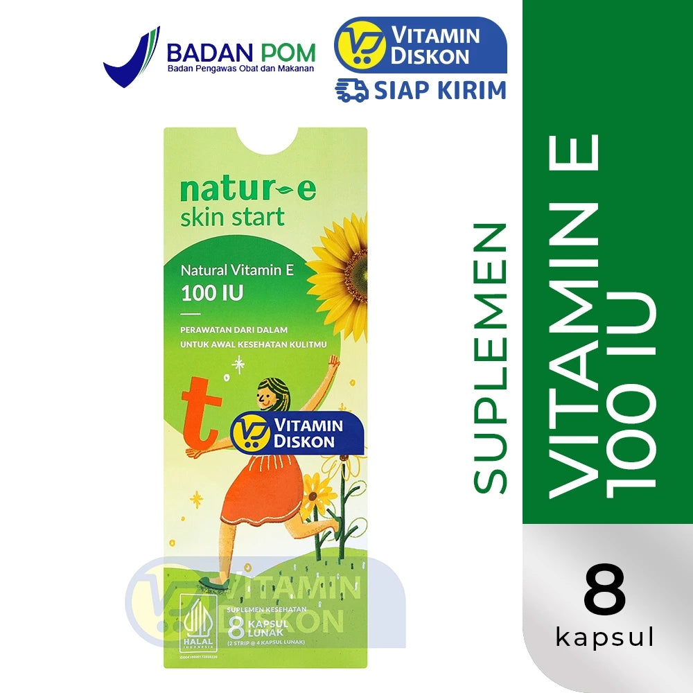 NATUR E SKIN START NATURAL VITAMIN E 100 IU ISI 8 KAPSUL LUNAK