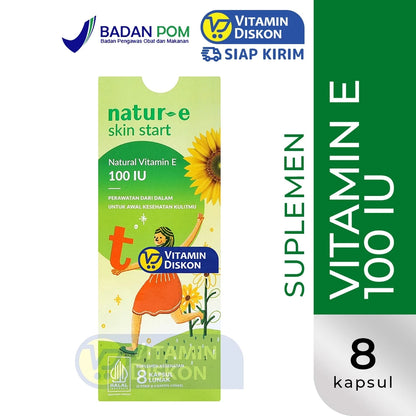 NATUR E SKIN START NATURAL VITAMIN E 100 IU ISI 8 KAPSUL LUNAK