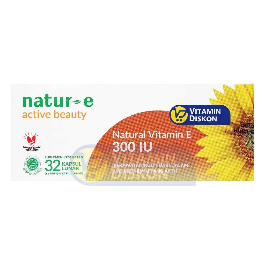 NATUR E ACTIVE BEAUTY NATURAL VITAMIN E 300 IU ISI 32 KAPSUL LUNAK