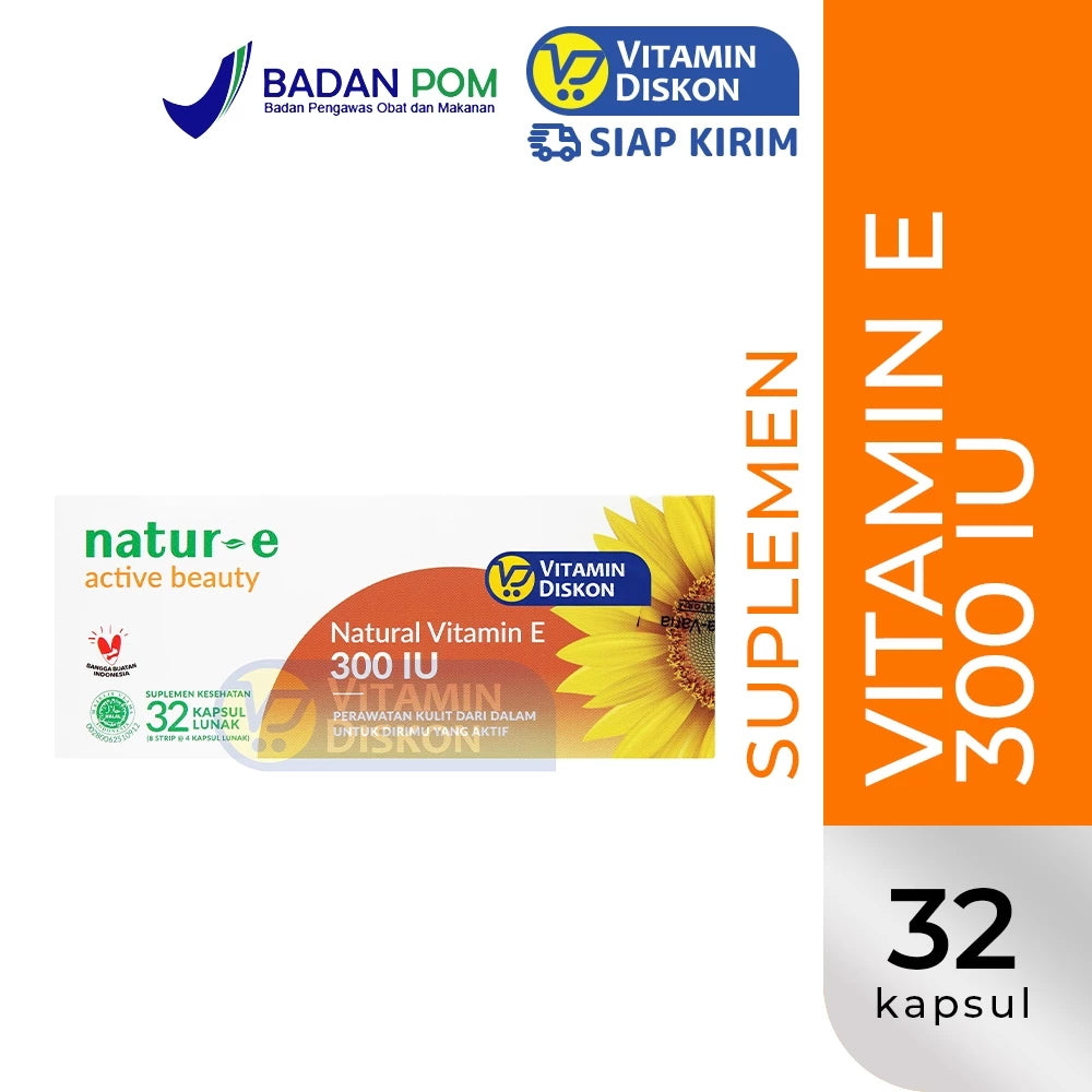 NATUR E ACTIVE BEAUTY NATURAL VITAMIN E 300 IU ISI 32 KAPSUL LUNAK