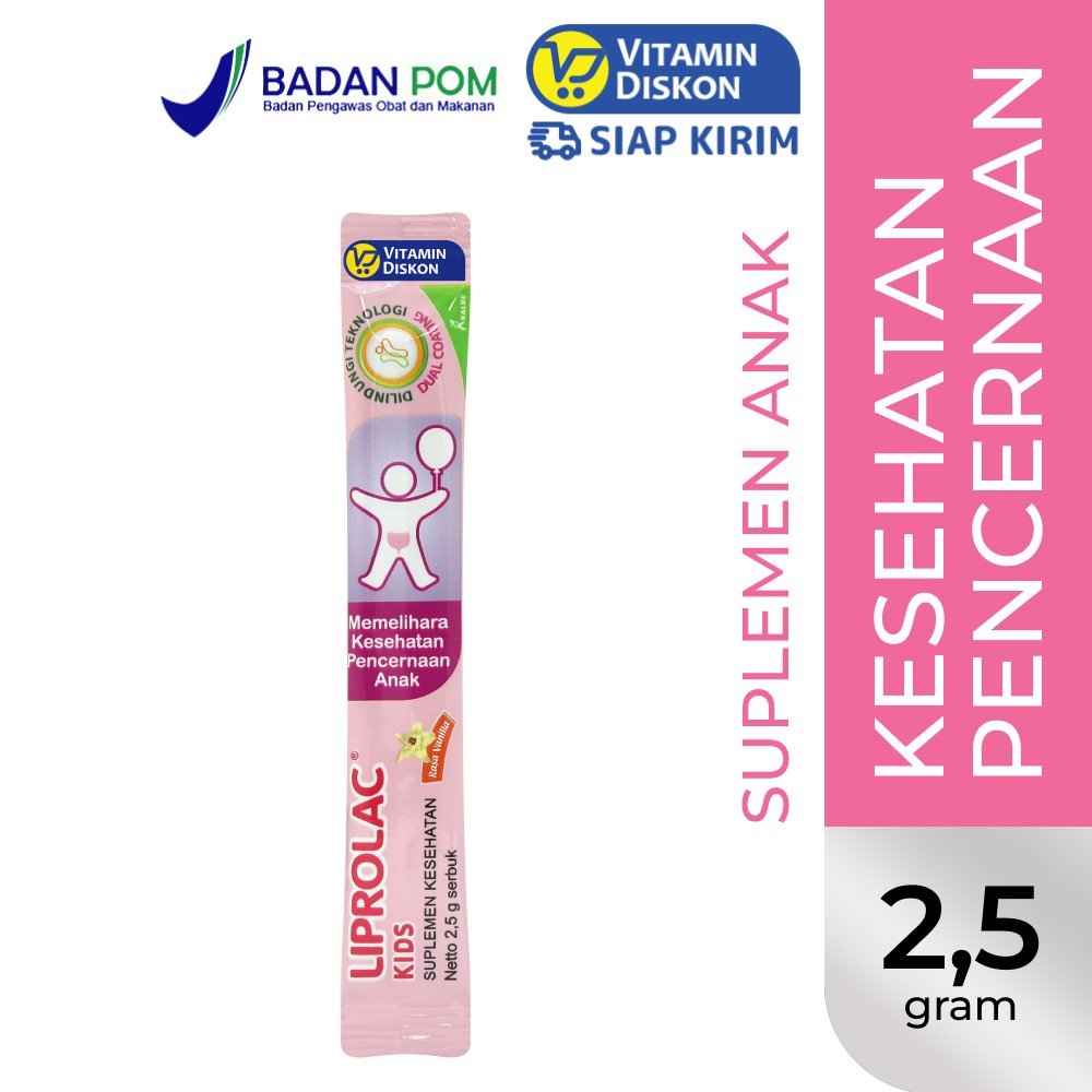 LIPROLAC KIDS SUPLEMEN MAKANAN 1 SACHET ISI 2,5 GRAM