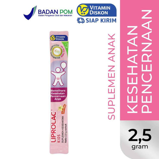 LIPROLAC KIDS SUPLEMEN MAKANAN 1 SACHET ISI 2,5 GRAM