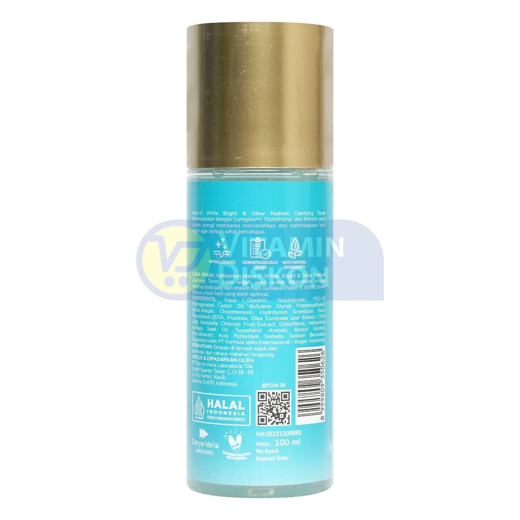 NATUR E WHITE BRIGHT AND GLOW RADIANT CLARIFYING TONER 100 ML
