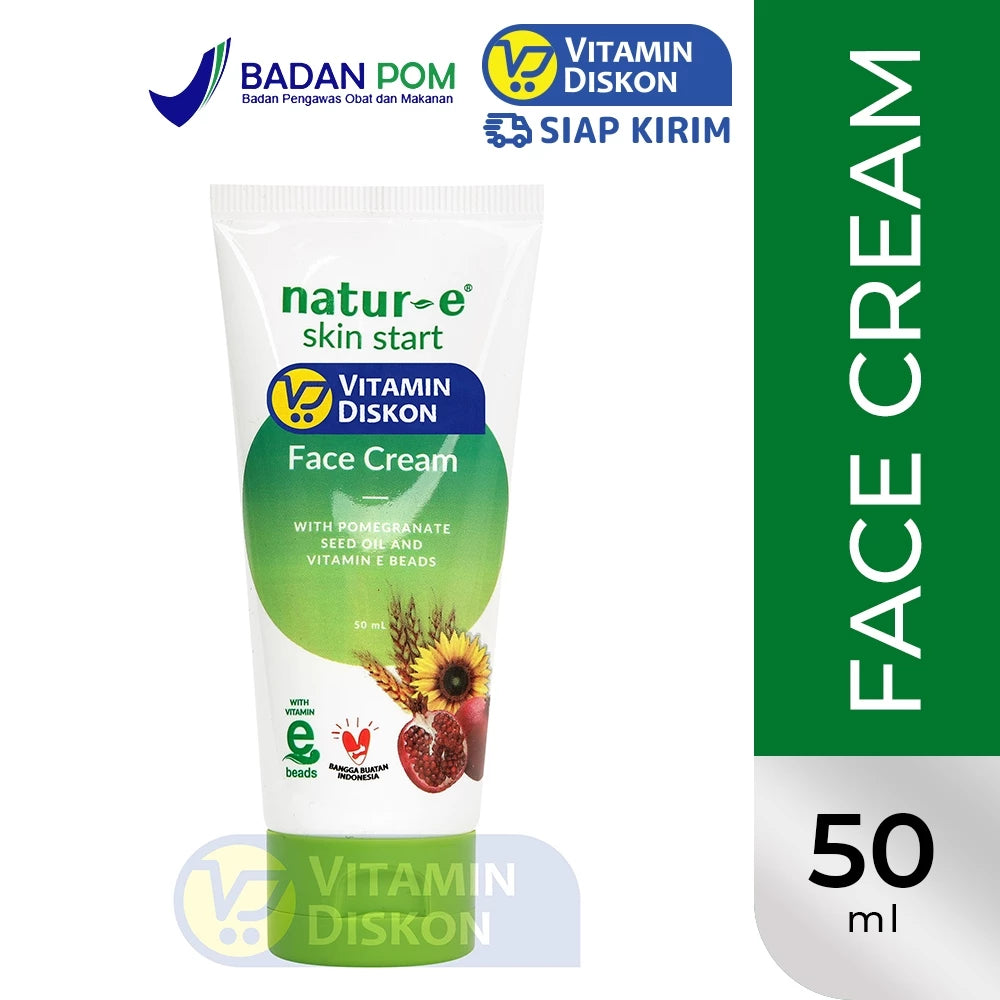 NATUR E SKIN START FACE CREAM WHIT POMEGRANATE SEED OIL AND VITAMIN E BEADS 50 ML