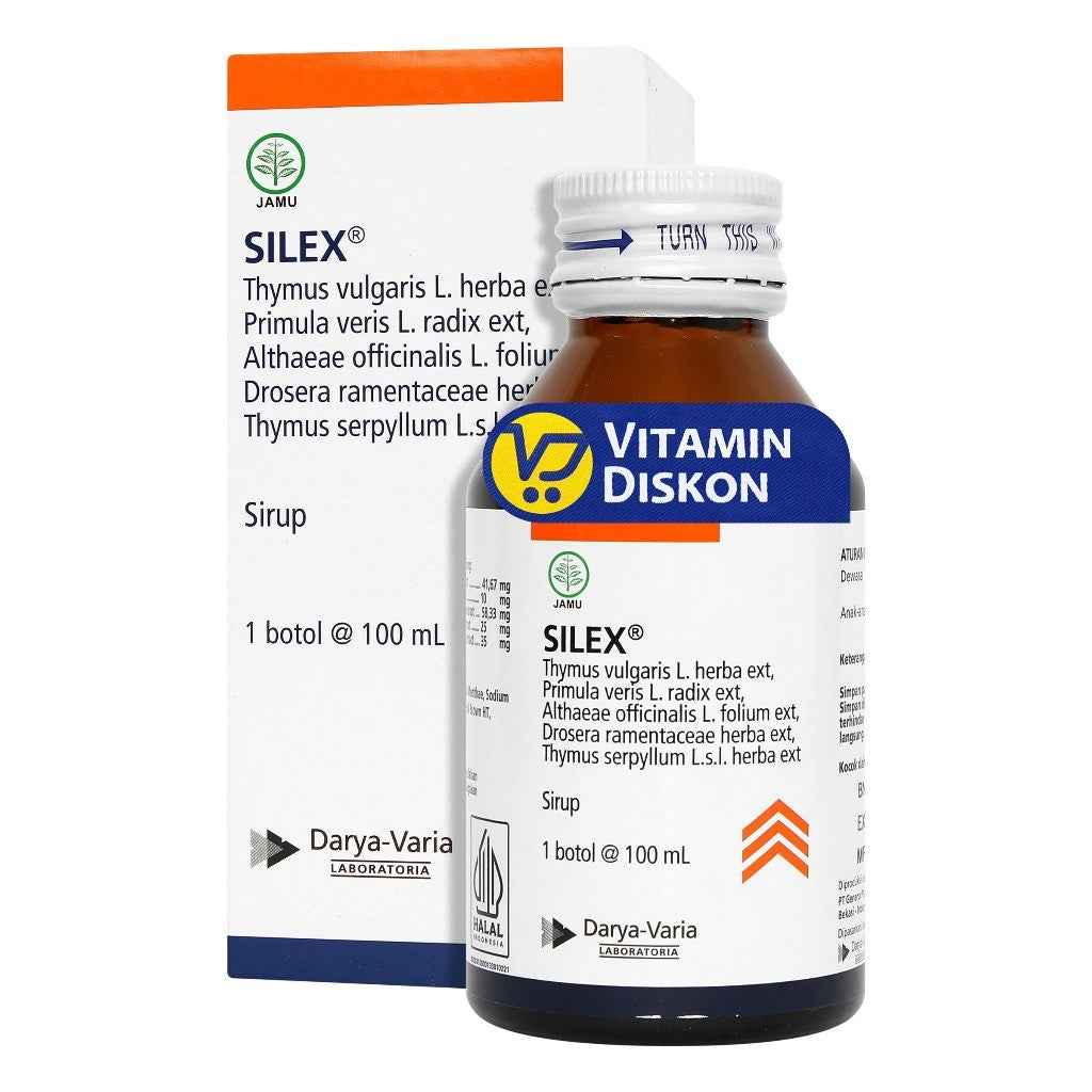 SILEX SIRUP MEMBANTU MEREDAKAN BATUK BERDAHAK MELEGAKAN TENGGOROKAN DAN PILEK 100 ML