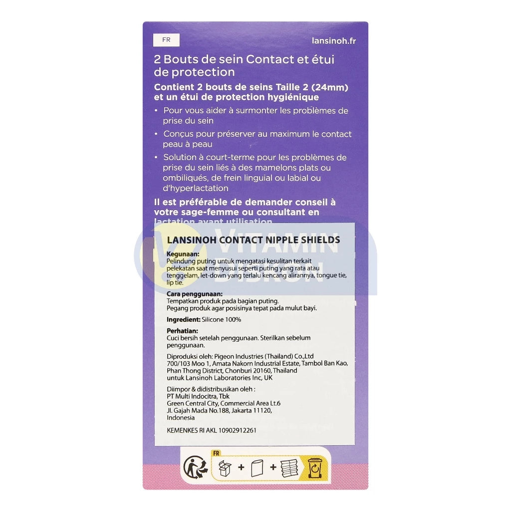 LANSINOH CONTACT NIPPLE SHIELDS 24 MM