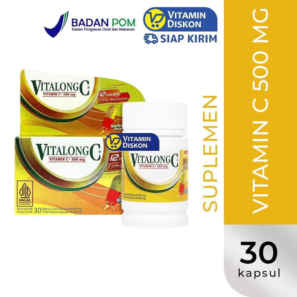 VITALONG C VITAMIN C 500 MG ISI 30 KAPSUL