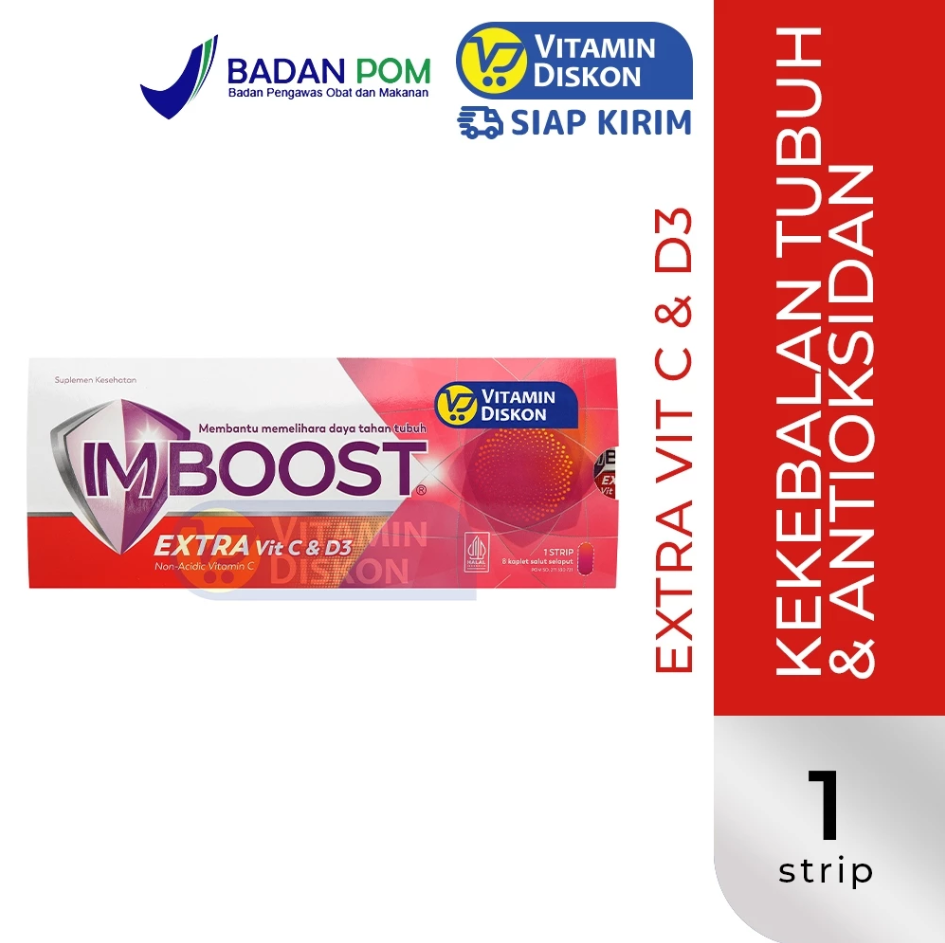IMBOOST EXTRA VIT C & D3 1 STRIP - ISI 8 TABLET