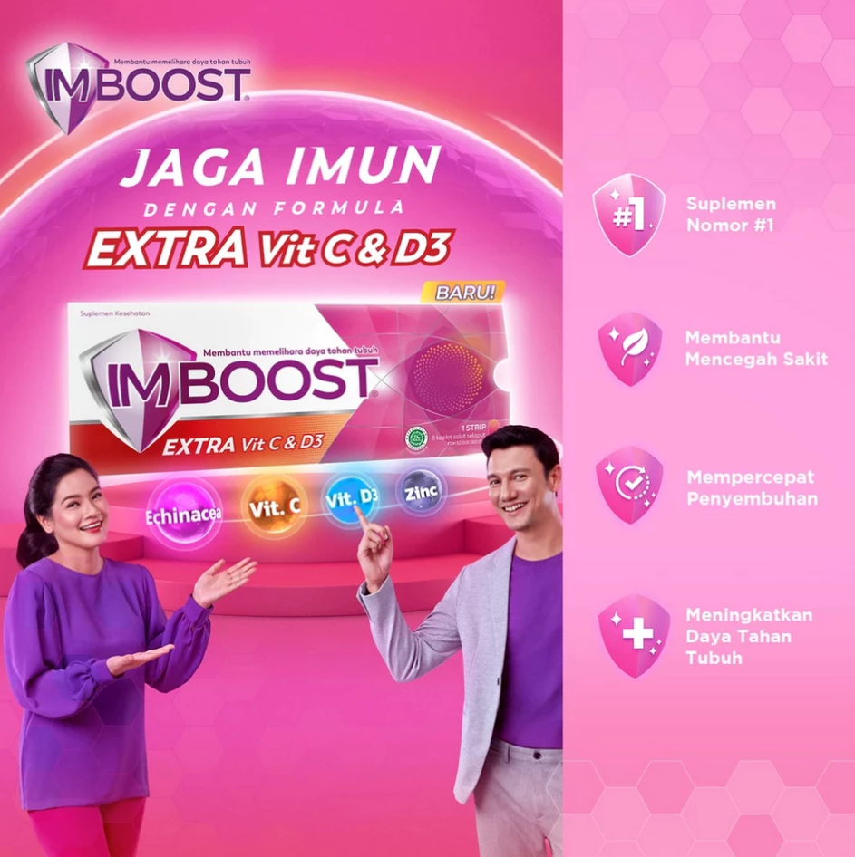 IMBOOST EXTRA VIT C & D3 1 STRIP - ISI 8 TABLET