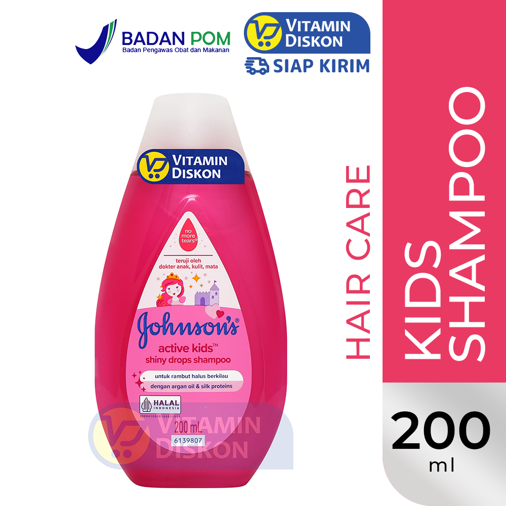 JOHNSONS ACTIVE KIDS SHINY DROPS SHAMPOO 200 ML