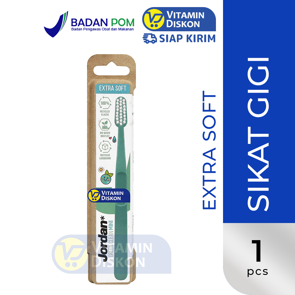 JORDAN TOOTHBRUSH GREEN CLEAN MINI