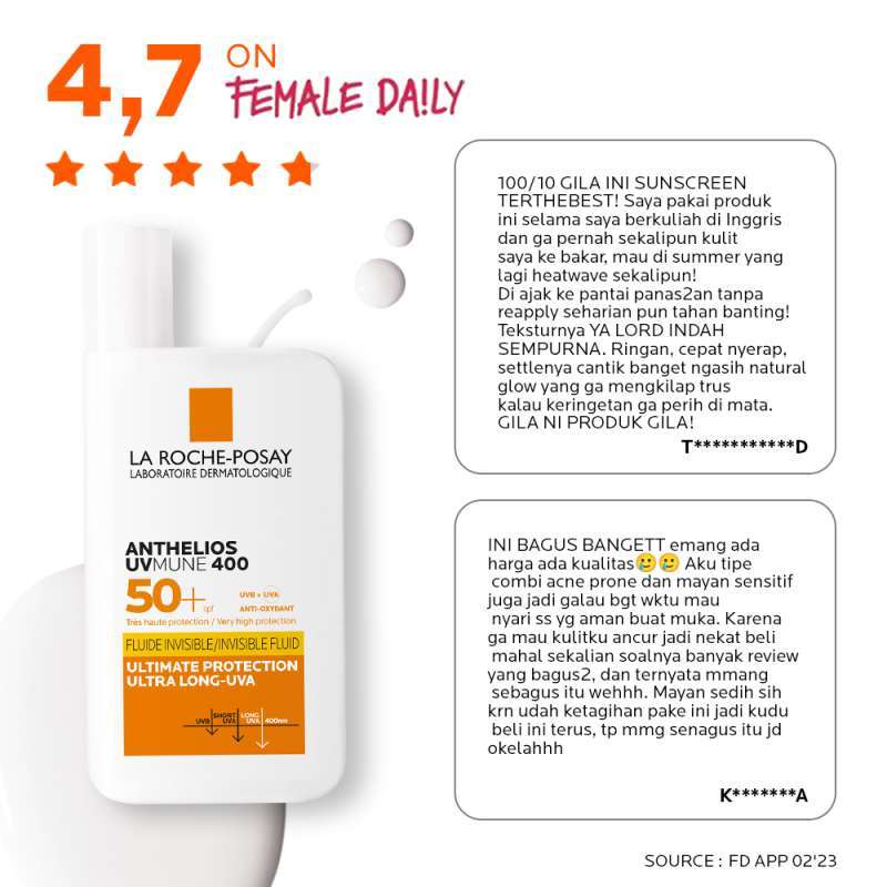 LA ROCHE POSAY ANTHELIOS UVMUNE 400 SPF 50+ UVA + UVB ANTI OXYDANT 50 ML