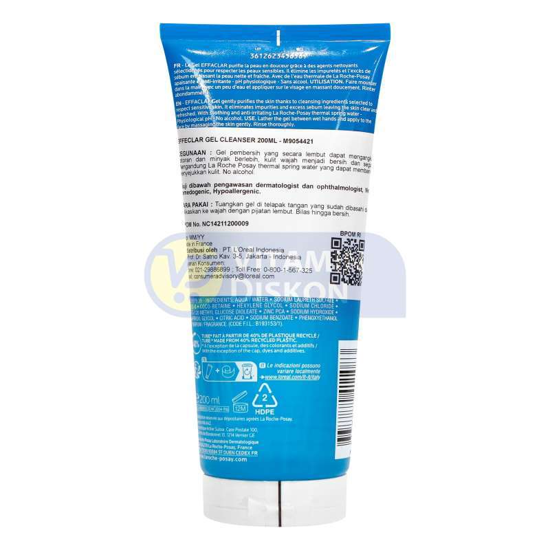 LA ROCHE POSAY EFFACLAR PURIFYING FOAMING GEL FOR OILY SENSITIVE SKIN 200 ML