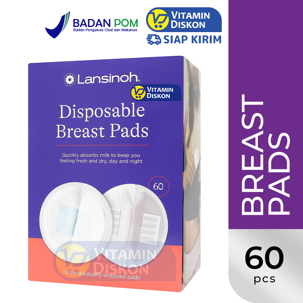 LANSINOH DISPOSABLE BREAST PADS 60 PCS