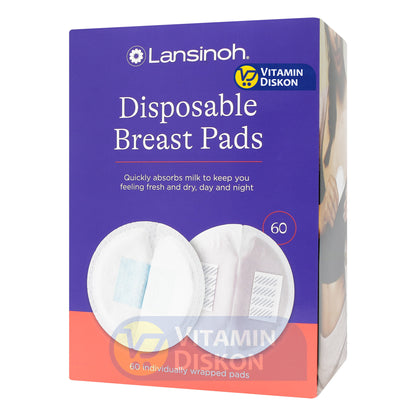 LANSINOH DISPOSABLE BREAST PADS 60 PCS