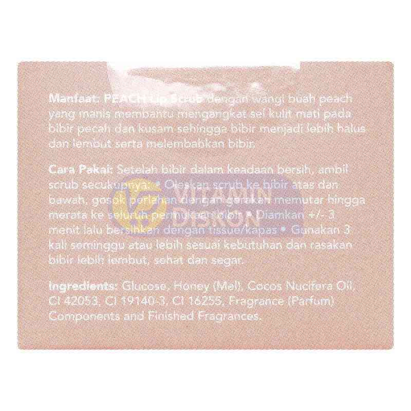 LIPLAPIN LIP SCRUB PEACH 15GR
