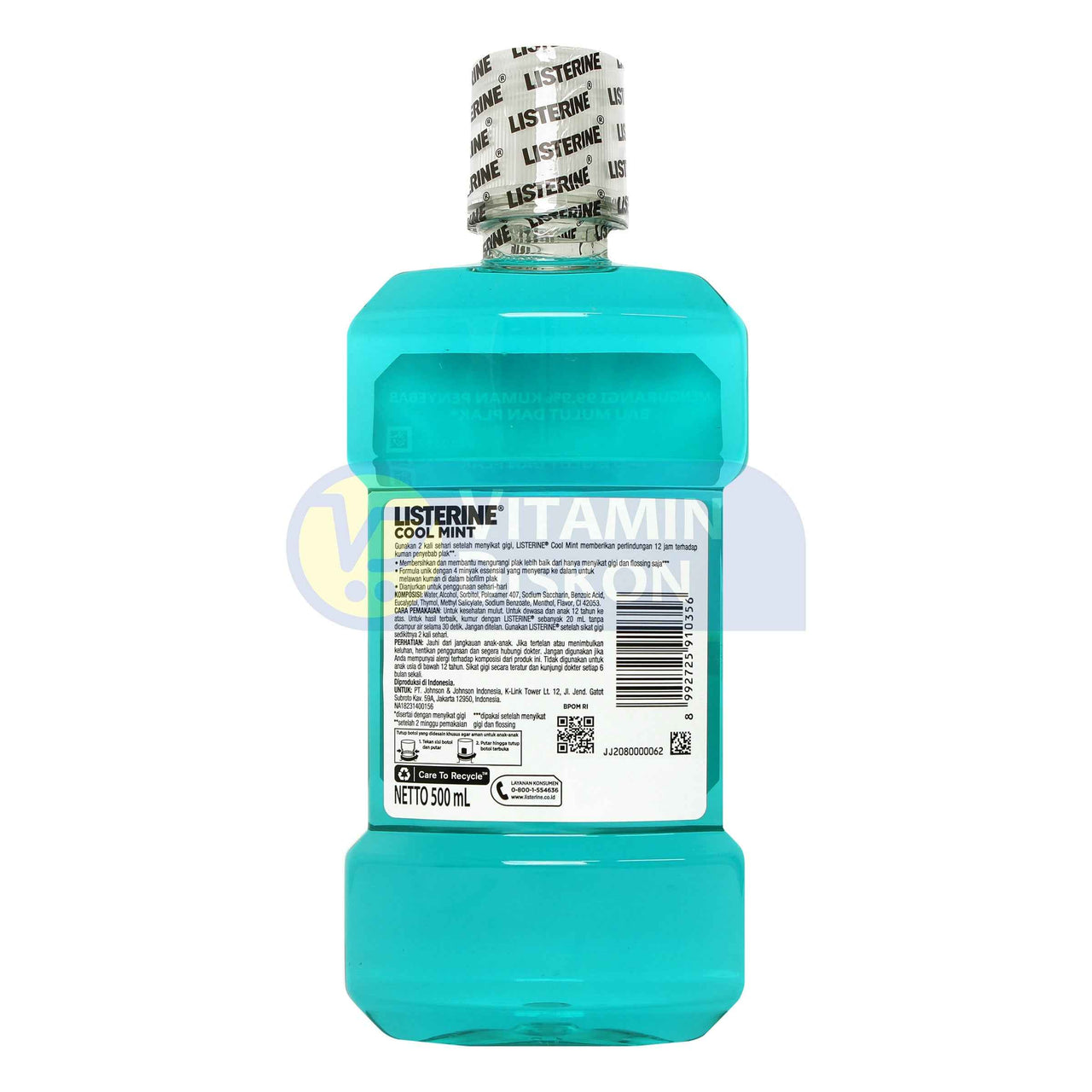 LISTERINE ANTISEPTIC MOUTHWASH COOL MINT 500ML