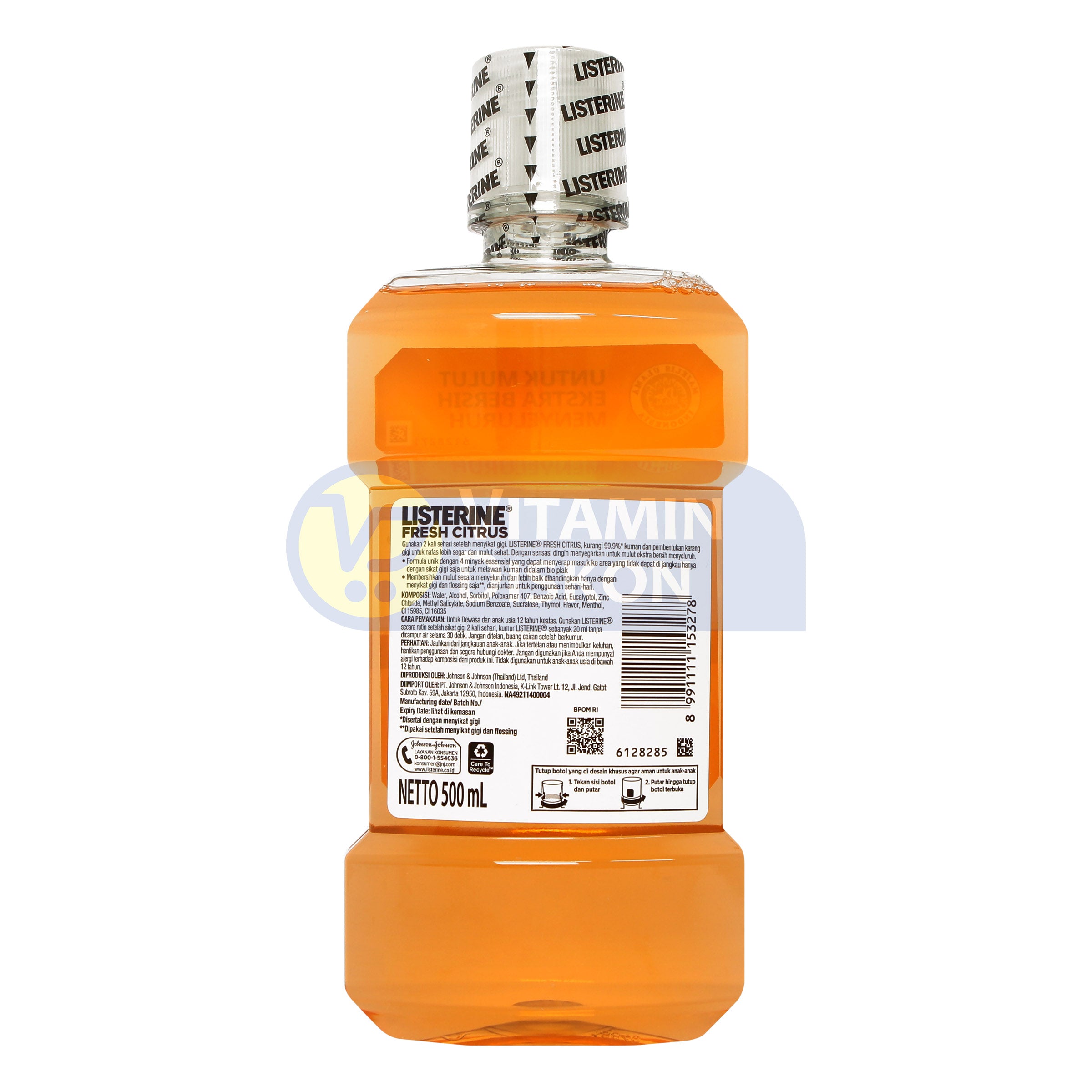 LISTERINE ANTISEPTIC MOUTHWASH FRESH CITRUS 500ML