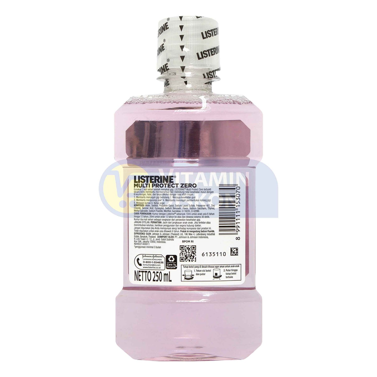 LISTERINE ANTISEPTIC MOUTHWASH MULTI PROTECT ZERO 250ML