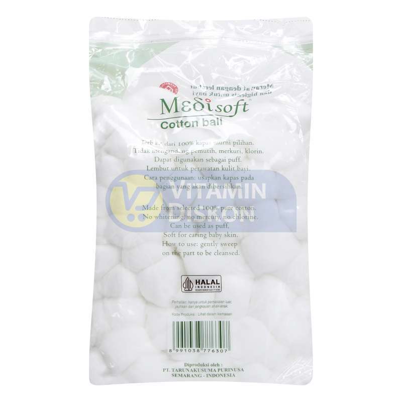 MEDISOFT COTTON BALL 120 BALLS - 120 GR